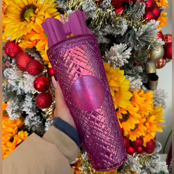 SOLD🌷💐 STARBUCKS pink magenta Valentine’s Day jeweled taffy tumbler ✨ - Picture 13 of 17